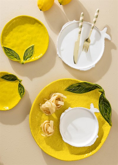 The Mia Artigiano İkram Tabağı Sarı 16 cm