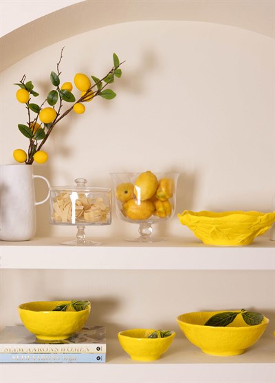 The Mia Artigiano Oval Sunum Tabağı Sarı 39 cm