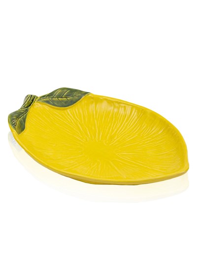 The Mia Artigiano Oval Sunum Tabağı Sarı 39 cm