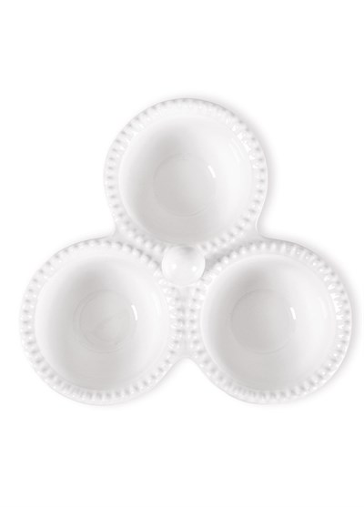 The Mia Grande Servis Tabağı Bölmeli Beyaz 24 cm
