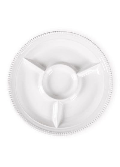 The Mia Grande Servis Tabağı Bölmeli Beyaz 39 cm