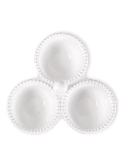 The Mia Grande Servis Tabağı Bölmeli Beyaz 24 cm