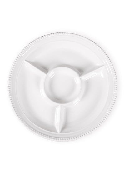 The Mia Grande Servis Tabağı Bölmeli Beyaz 39 cm