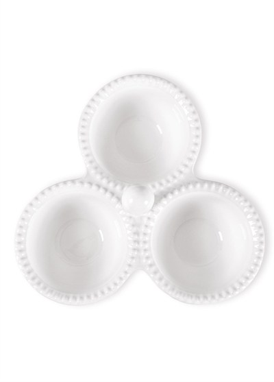 The Mia Grande Servis Tabağı Bölmeli Beyaz 24 cm