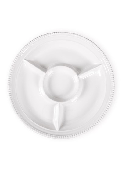The Mia Grande Servis Tabağı Bölmeli Beyaz 39 cm