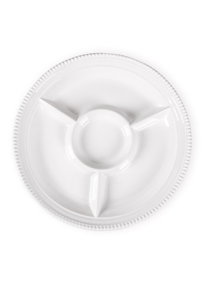 The Mia Grande Servis Tabağı Bölmeli Beyaz 39 cm