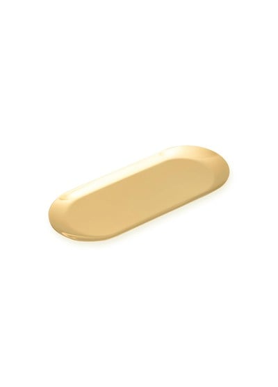 The Mia Linea Oval Çelik Servis Tabağı Gold 18 x 8 Cm