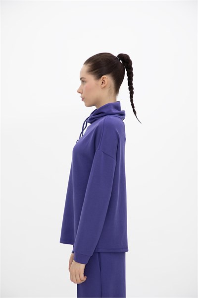 Oma Boğazlı Sweat Future Dusk S