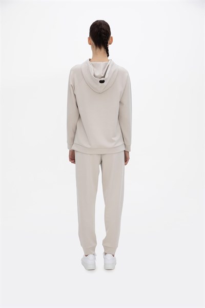 Oma Kapşonlu Cepli Sweat Cloud Dancer L