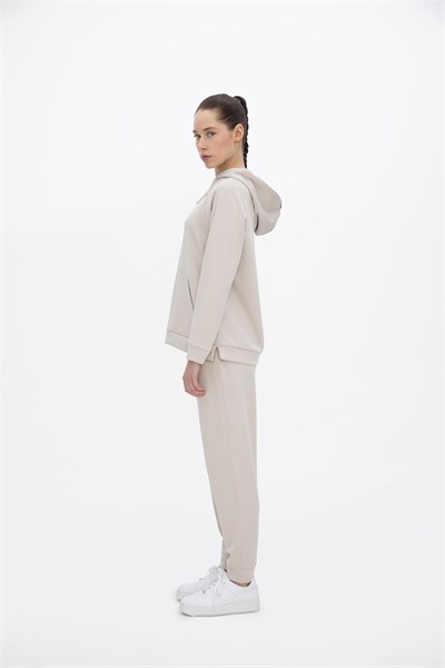 Oma Kapşonlu Cepli Sweat Cloud Dancer M