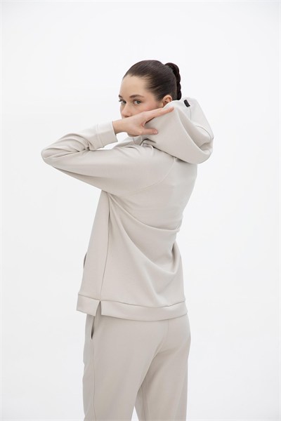 Oma Kapşonlu Cepli Sweat Cloud Dancer S