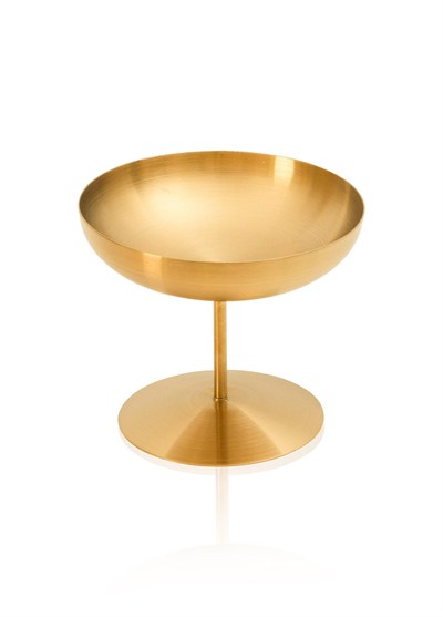 The Mia Linea Ayaklı Çelik Sunumluk Mat Gold