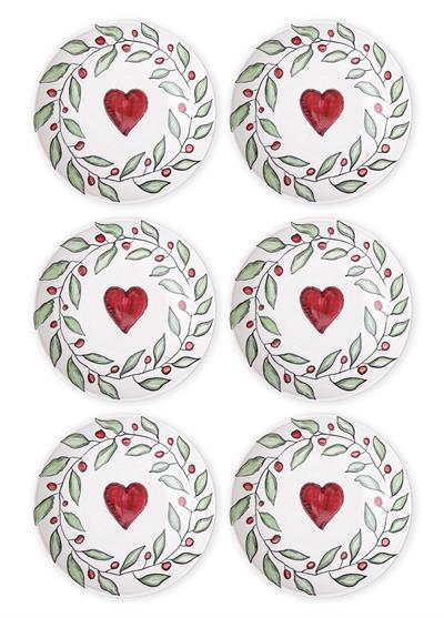 The Mia Luv Pasta Tabağı 6lı Set 19 cm