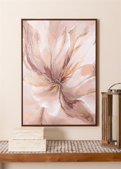 The Mia Neutral Floral Kanvas Tablo 70x100 cm TBL0106