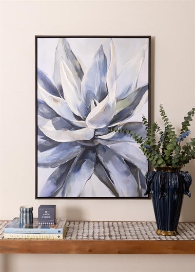 The Mia Neutral Floral Kanvas Tablo 70x100 cm TBL0105