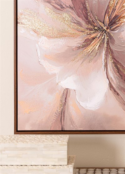 The Mia Neutral Floral Kanvas Tablo 70x100 cm TBL0106