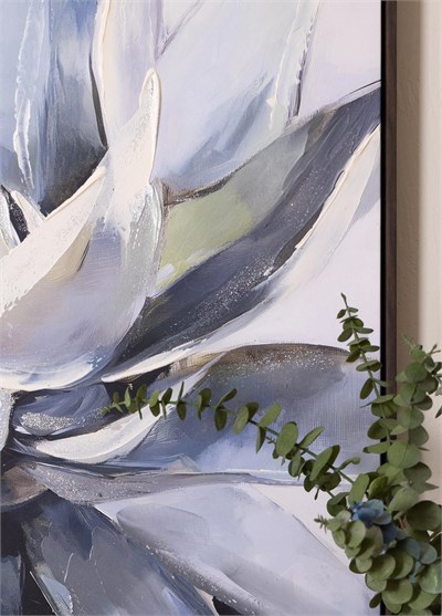 The Mia Neutral Floral Kanvas Tablo 70x100 cm TBL0105