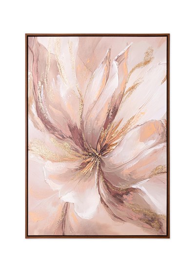 The Mia Neutral Floral Kanvas Tablo 70x100 cm TBL0106