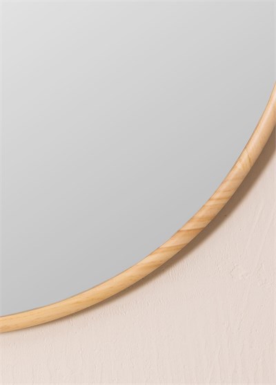 The Mia Nord Ahşap Duvar Aynası 70x70 cm