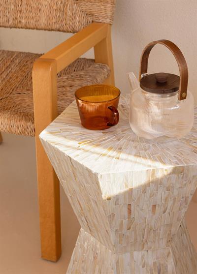 The Mia Sedef Tabure Yan Sehpa 35x40x50 cm TLC0129