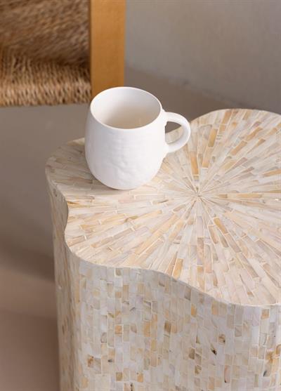 The Mia Sedef Tabure Yan Sehpa 35x35x50 cm TLC0128