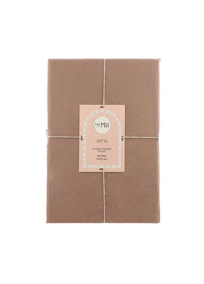 The Mia Cotta Wood Smooke Tek Kşl Lastikli Çarşaf 200x100