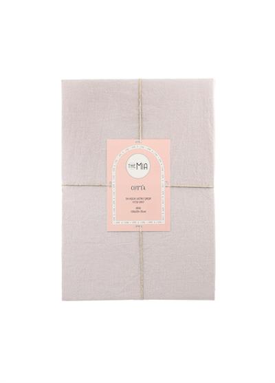 The Mia Cotta Beige Tek Kişilik Lastikli Çarşaf 200x100 Cm