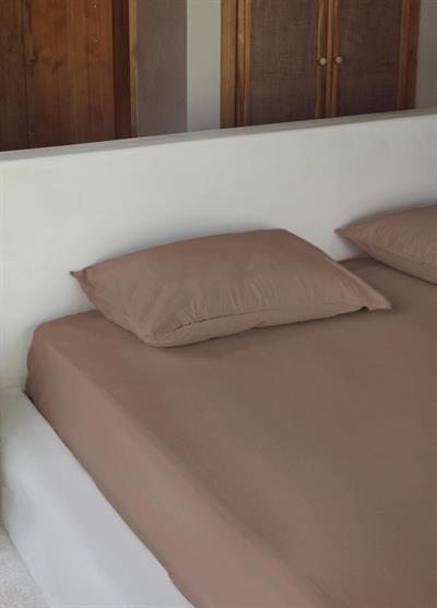 The Mia Cotta Wood Smooke Tek Kşl Lastikli Çarşaf 200x100