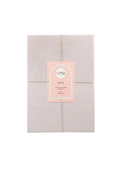 The Mia Cotta Beige Tek Kişilik Lastikli Çarşaf 200x100 Cm