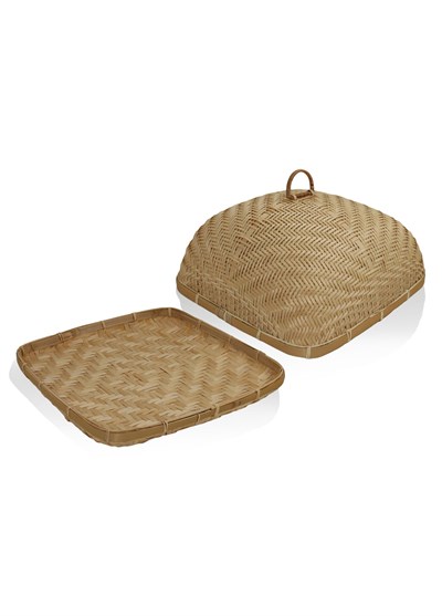 The Mia Bambu Dikdörtgen Tepsi 40x40x21 cm