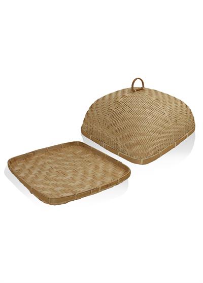 The Mia Bambu Dikdörtgen Tepsi 40x40x21 cm