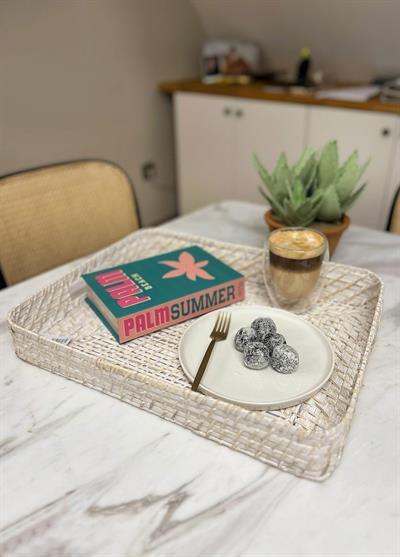 The Mia Hasır Tepsi Dikdörtgen 45x35x7 cm