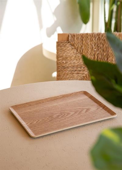 The Mia Natura Kaydırmaz Ahşap Tepsi 27x20 cm