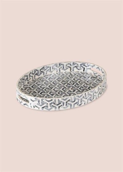 The Mia Sedef Oval Tepsi 50x36x6 cm TLC0094