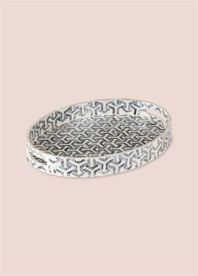 The Mia Sedef Oval Tepsi 50x36x6 cm TLC0094