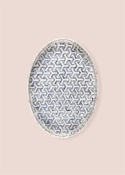 The Mia Sedef Oval Tepsi 50x36x6 cm TLC0094