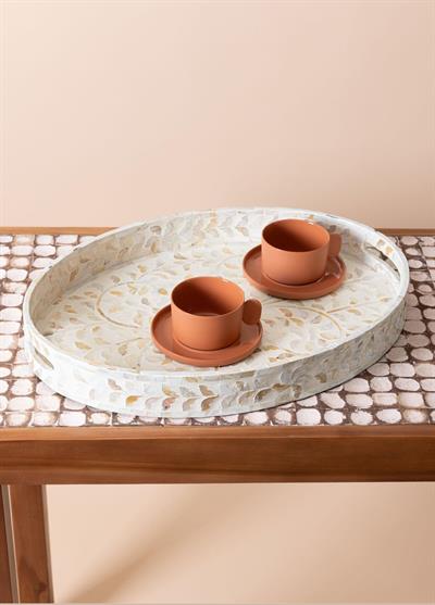 The Mia Sedef Oval Tepsi 50x36x6 cm TLC0078