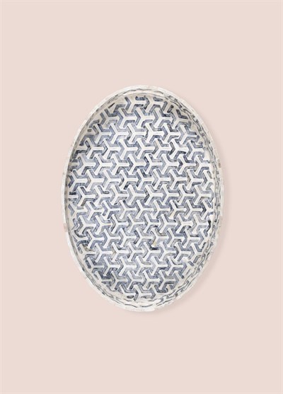 The Mia Sedef Oval Tepsi 50x36x6 cm TLC0094