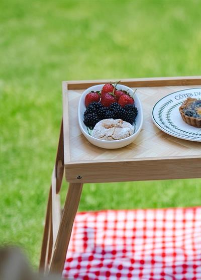 The Mia Wicker Bambu Katlanır Keyif Tepsisi 50x30 cm