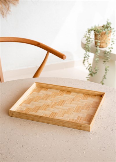 The Mia Wicker Bambu Tepsi 31x25 cm TPS0066