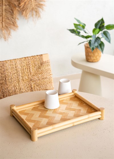 The Mia Wicker Bambu Tepsi 36x25 cm TPS0072