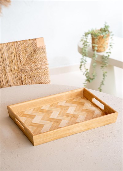 The Mia Wicker Bambu Tepsi 40x30 cm TPS0073