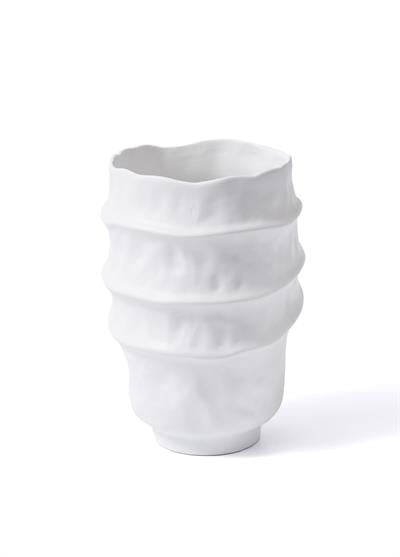 The Mia Licia Seramik Vazo Beyaz 17x17x25 cm