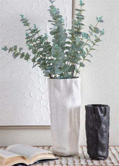 The Mia Licia Seramik Vazo Beyaz 18x12x40 cm