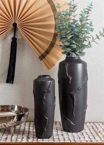 The Mia Licia Seramik Vazo Siyah 13x13x37 cm