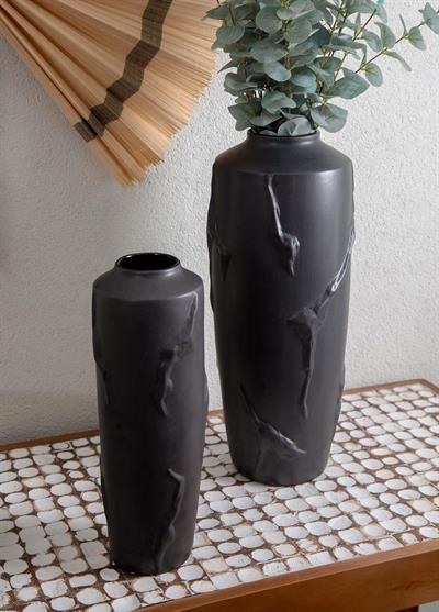 The Mia Licia Seramik Vazo Siyah 13x13x37 cm