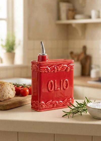 The Mia Artigiano Yağdanlık Kırmızı 13 cm