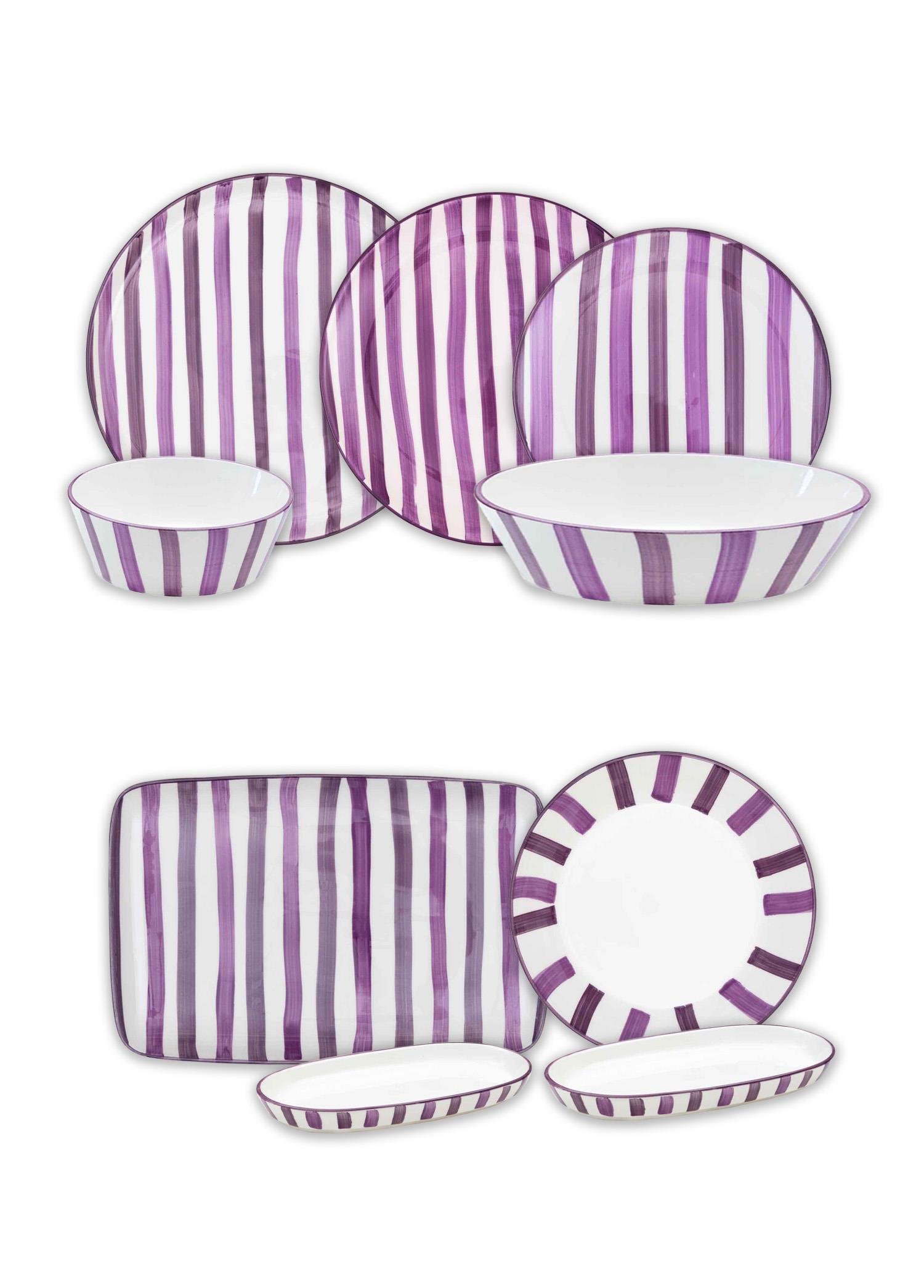 6 Kişilik Yemek Takımı The Mia Joy Yemek Takımı 6 Kişilik 31 Parça Mor 3101