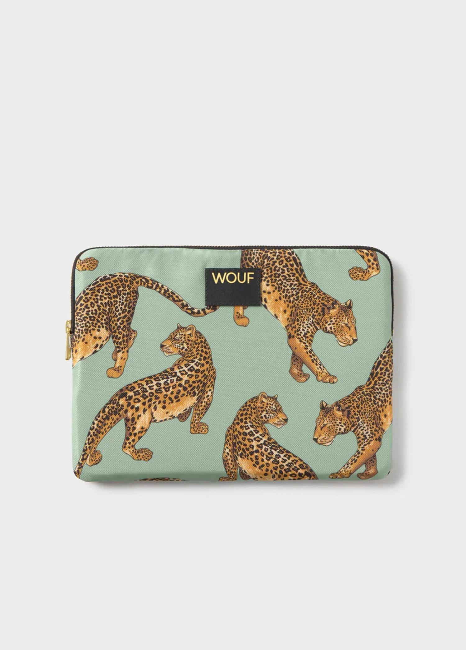 Çanta WOUF Emerald Leopard Ipad Sleeve