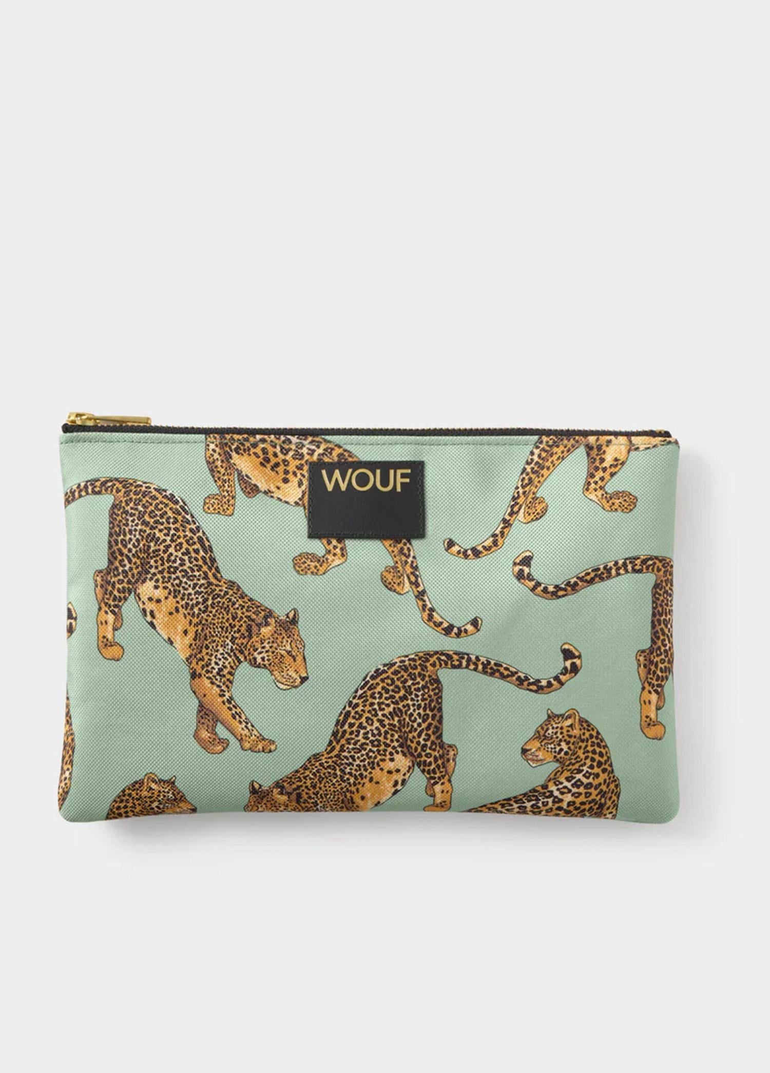 Çanta WOUF Emerald Leopard XL Pouch Bag